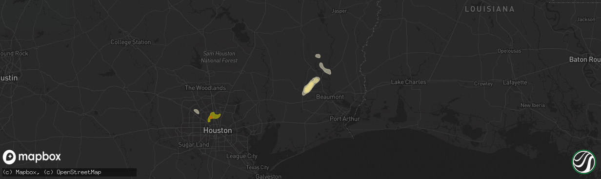 Hail map in Sour Lake, TX on May 29, 2024