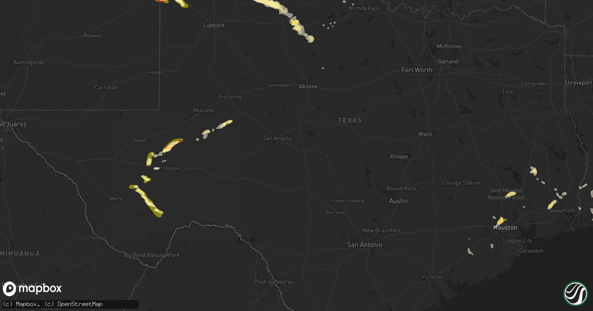 Hail map in Texas on May 29, 2024