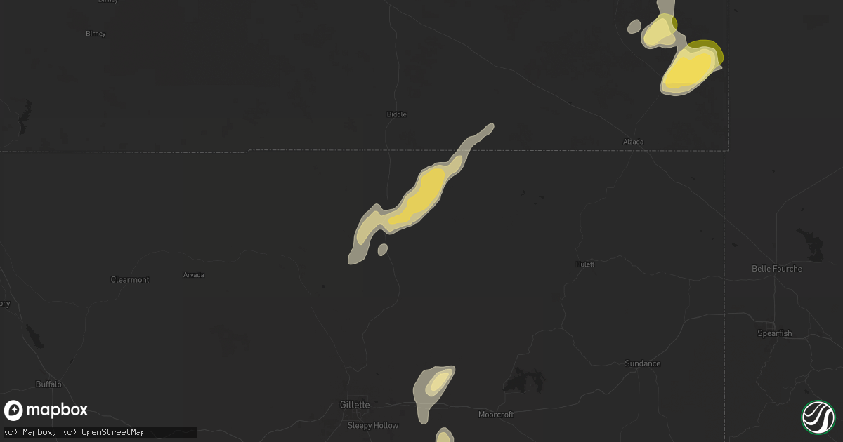Hail map in Weston, WY on May 29, 2024