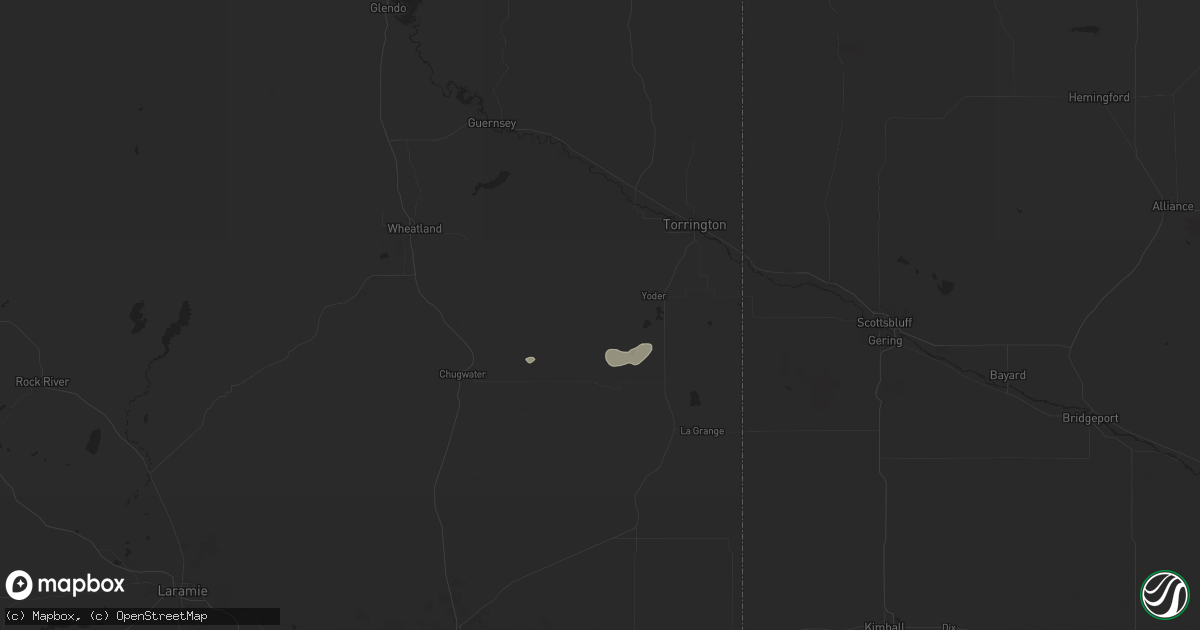 Hail map in Yoder, WY on May 29, 2024