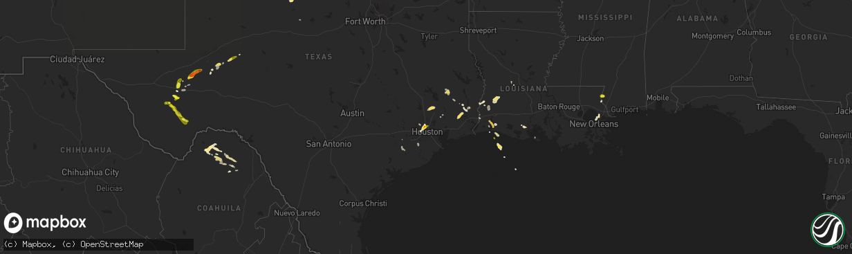 Hail map on May 29, 2024