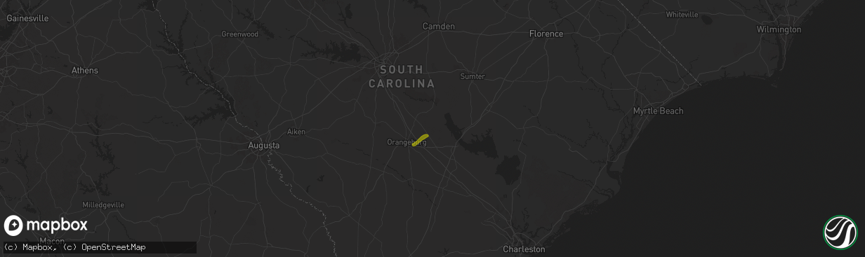 Hail map in Cameron, SC on May 29, 2025