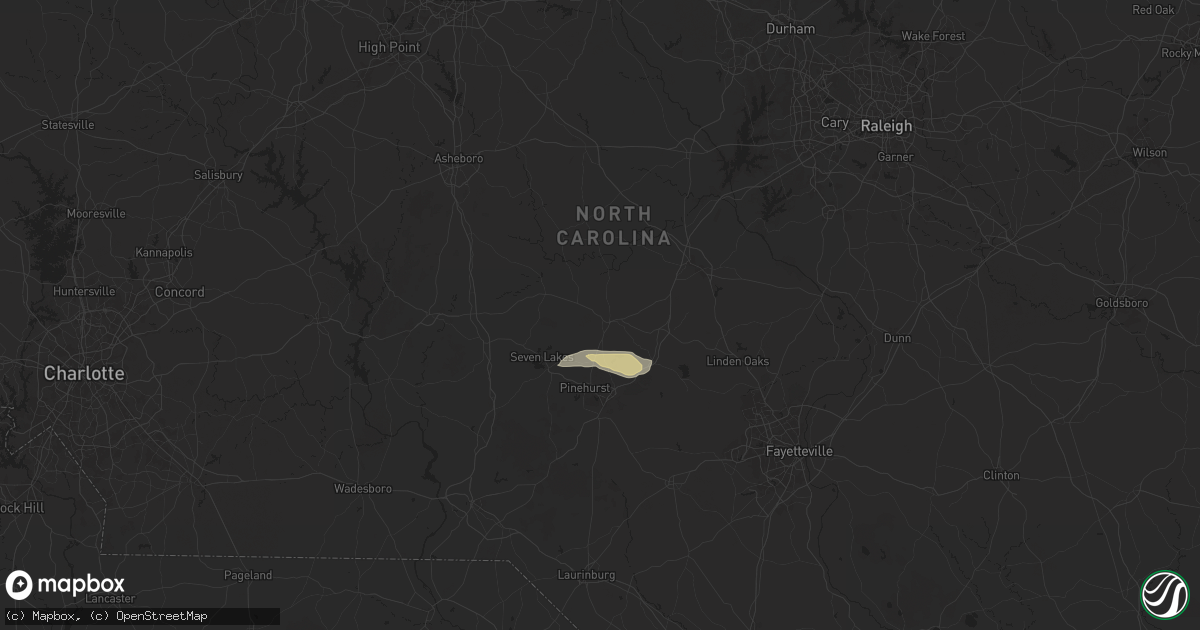 Hail map in Carthage, NC on May 29, 2025