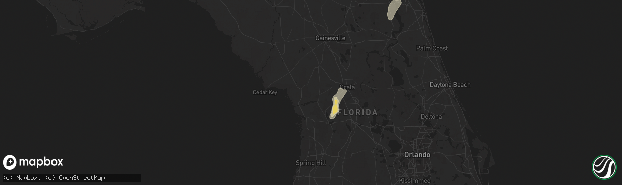 Hail map in Dunnellon, FL on May 29, 2025