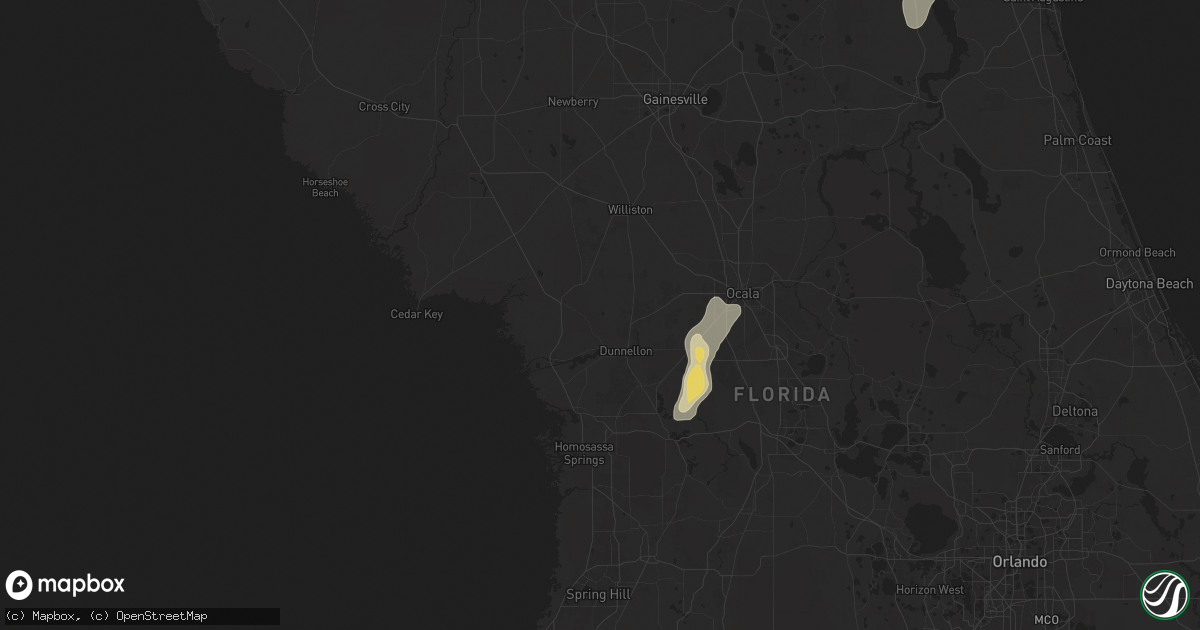Hail map in Dunnellon, FL on May 29, 2025