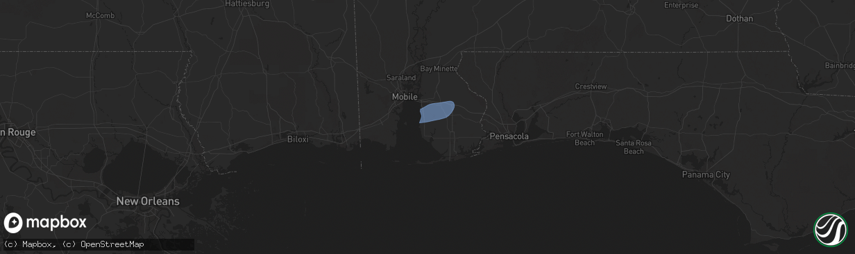 Hail map in Fairhope, AL on May 29, 2025