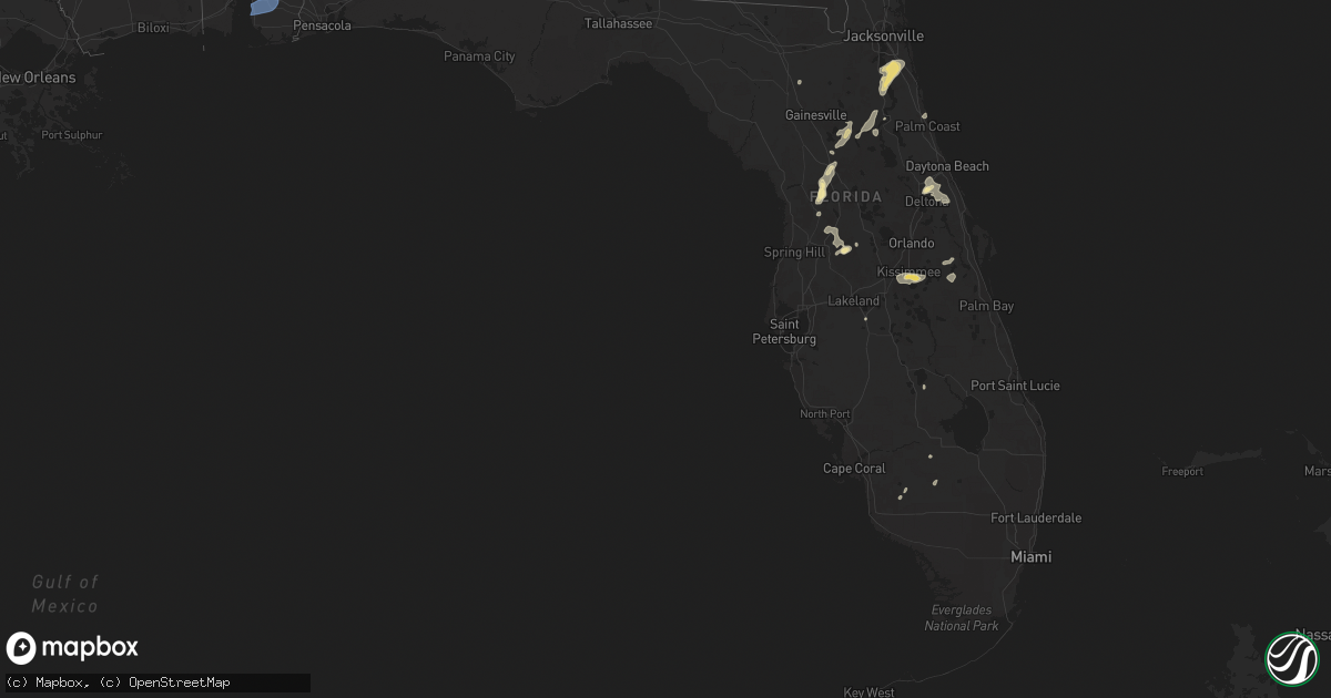 Hail map in Florida on May 29, 2025