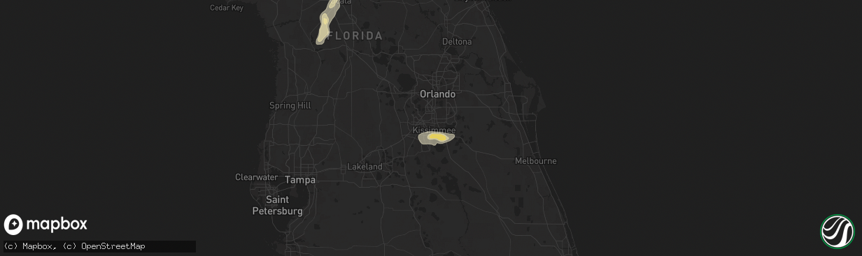 Hail map in Kissimmee, FL on May 29, 2025