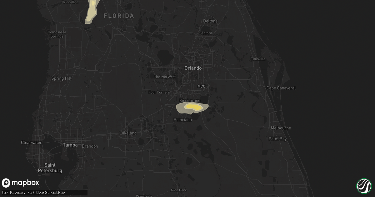 Hail map in Kissimmee, FL on May 29, 2025