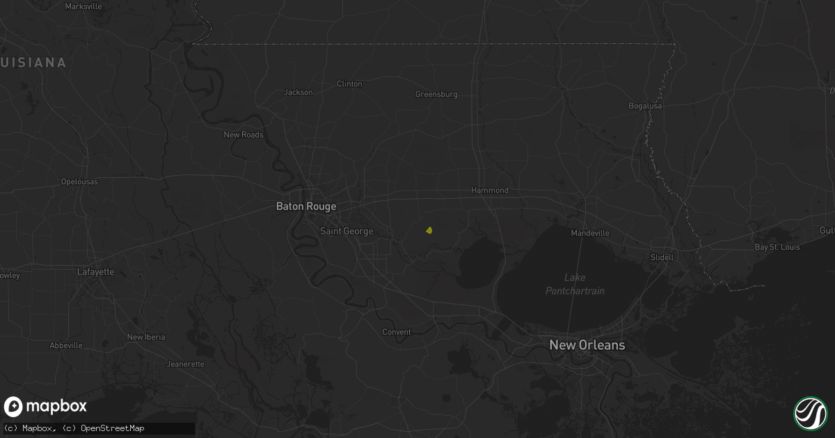 Hail map in Livingston, LA on May 29, 2025