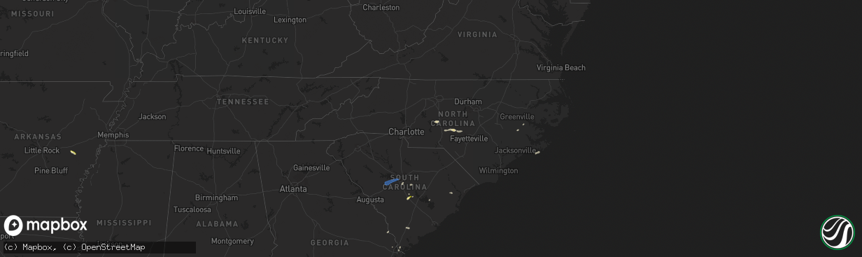 Hail map in North Carolina on May 29, 2025