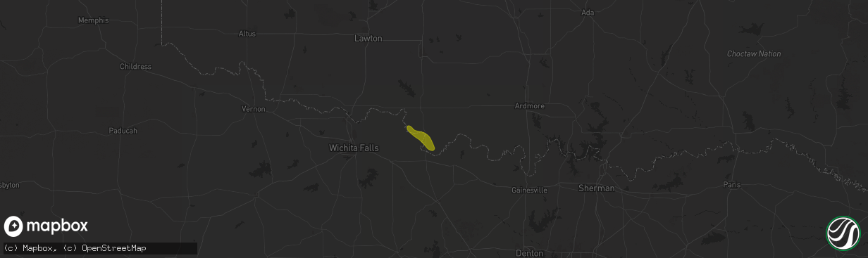 Hail map in Ryan, OK on May 29, 2025