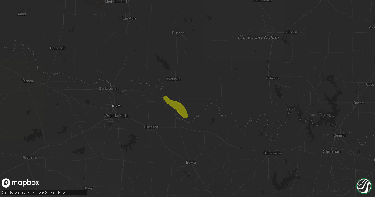 Hail map in Ryan, OK on May 29, 2025