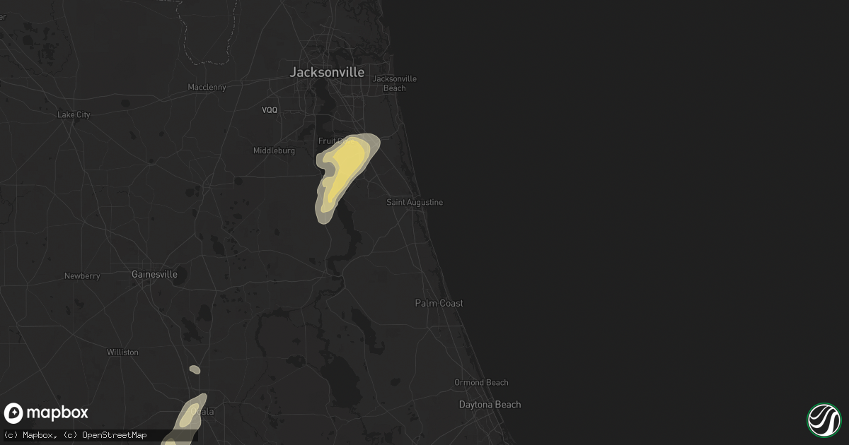 Hail map in Saint Augustine, FL on May 29, 2025