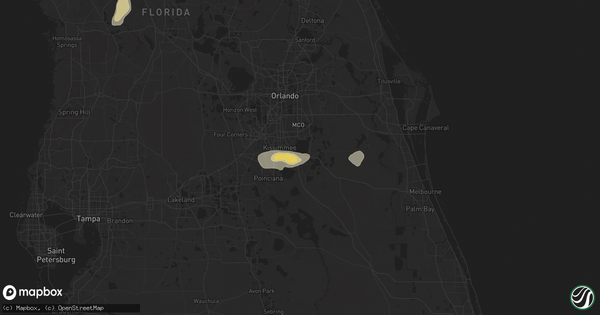 Hail map in Saint Cloud, FL on May 29, 2025