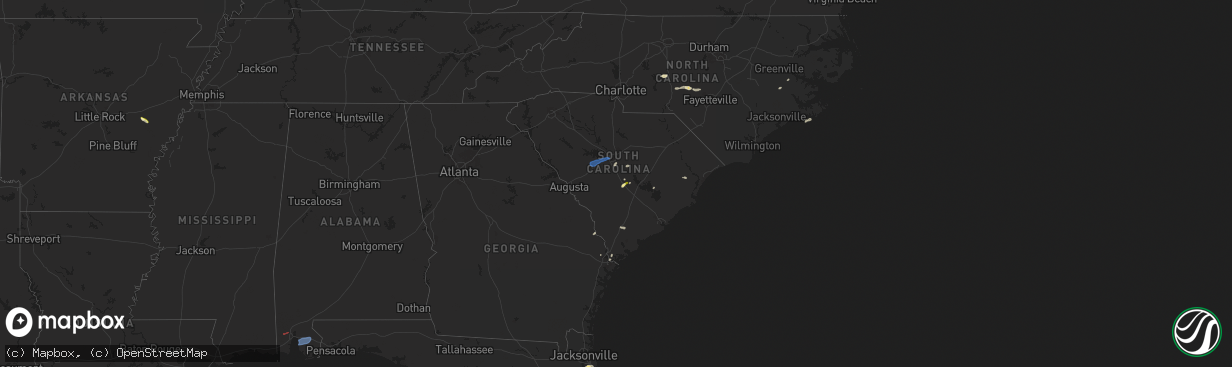 Hail map in South Carolina on May 29, 2025