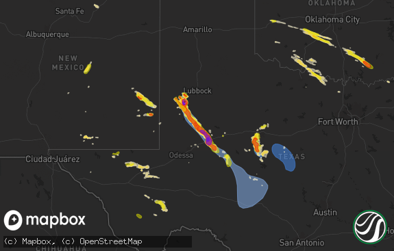 Hail map preview on 05-29-2025