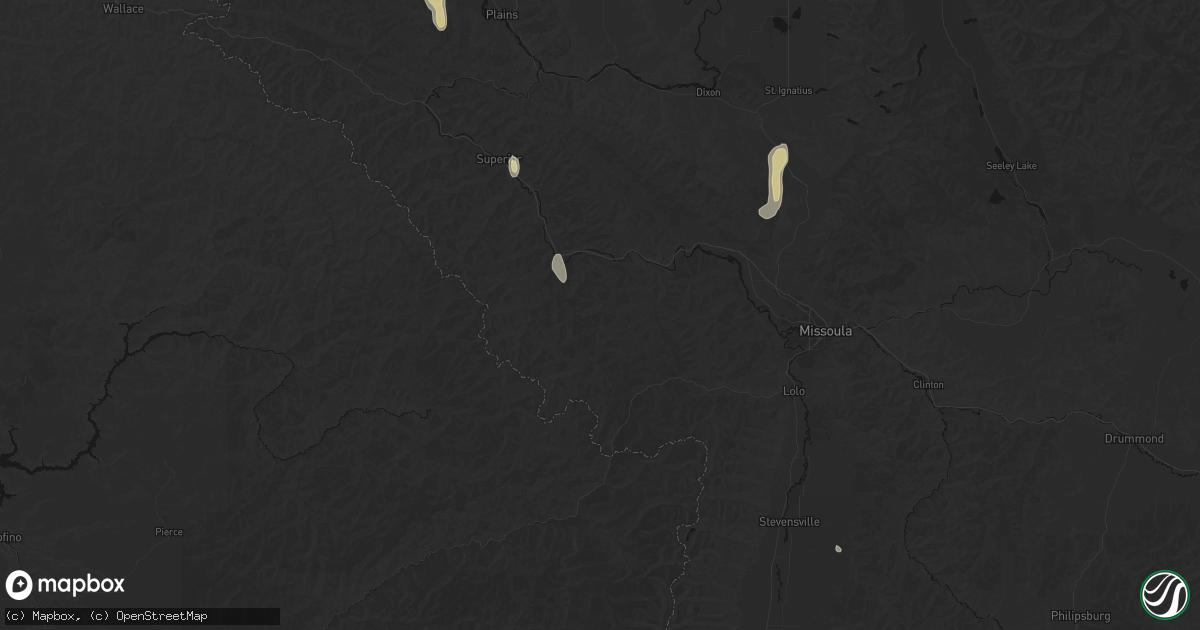Hail map in Alberton, MT on May 29, 2026