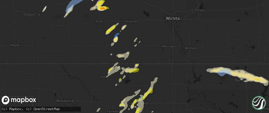 Hail map in Anthony, KS on May 29, 2026