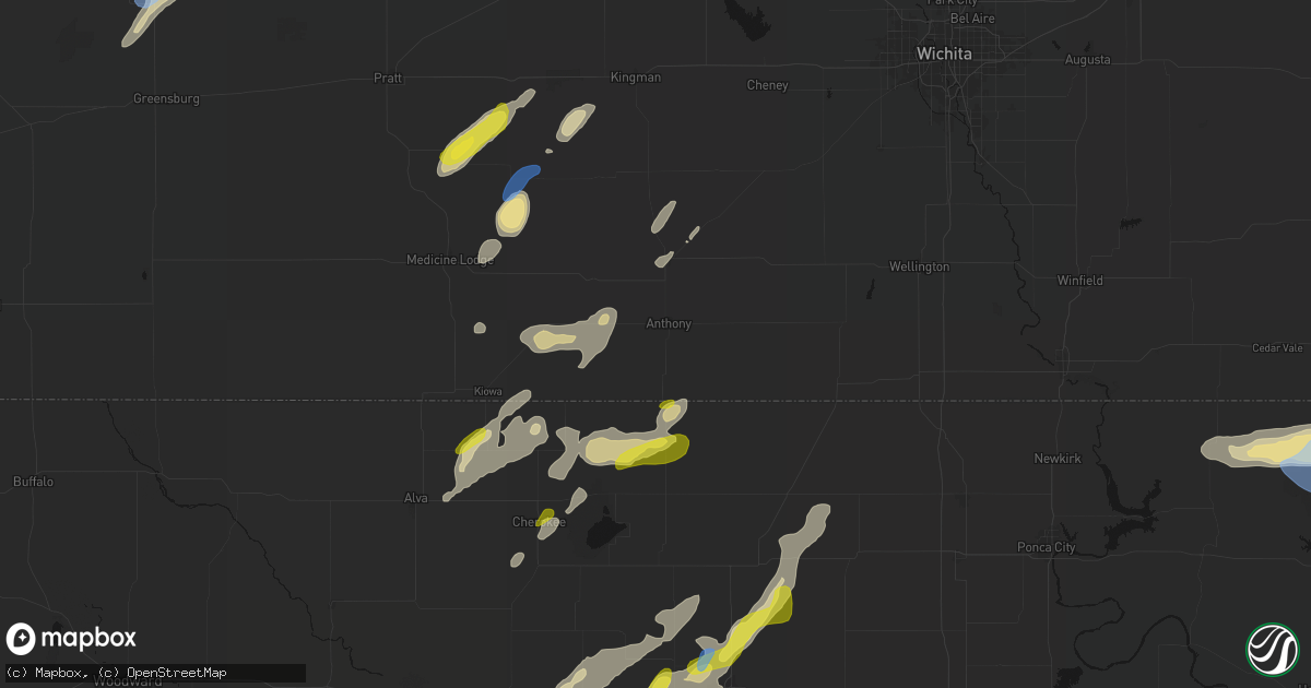Hail map in Anthony, KS on May 29, 2026