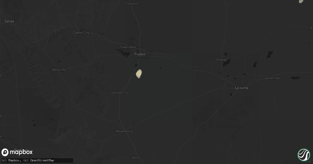 Hail map in Avondale, CO on May 29, 2026
