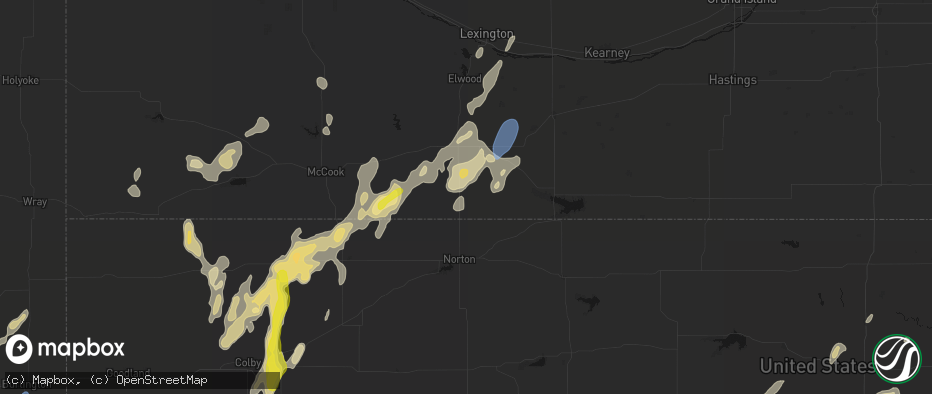 Hail map in Beaver City, NE on May 29, 2026