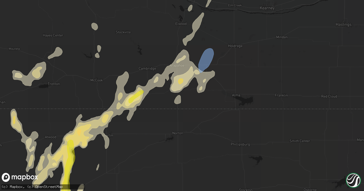 Hail map in Beaver City, NE on May 29, 2026