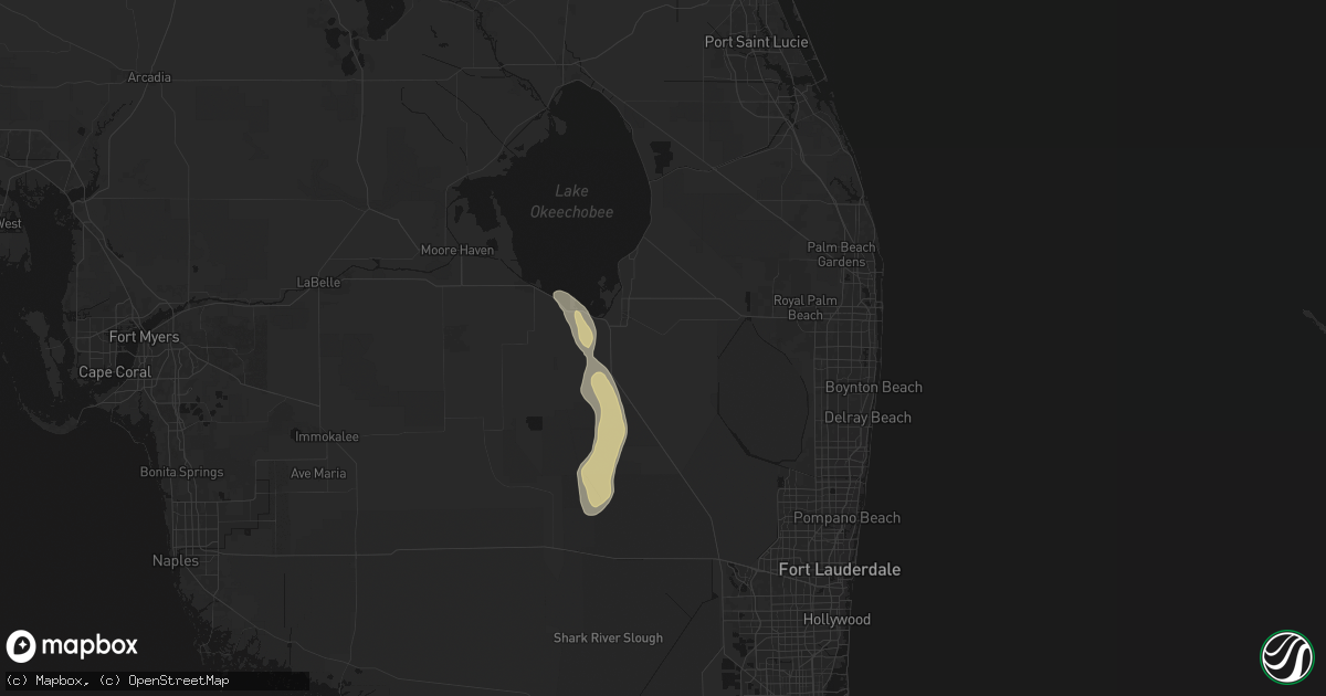 Hail map in Belle Glade, FL on May 29, 2026
