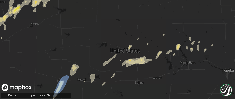Hail map in Beloit, KS on May 29, 2026