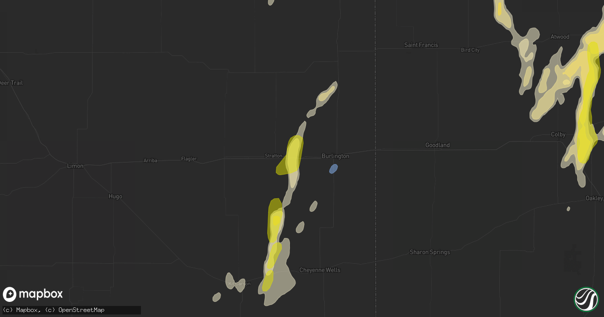 Hail map in Bethune, CO on May 29, 2026
