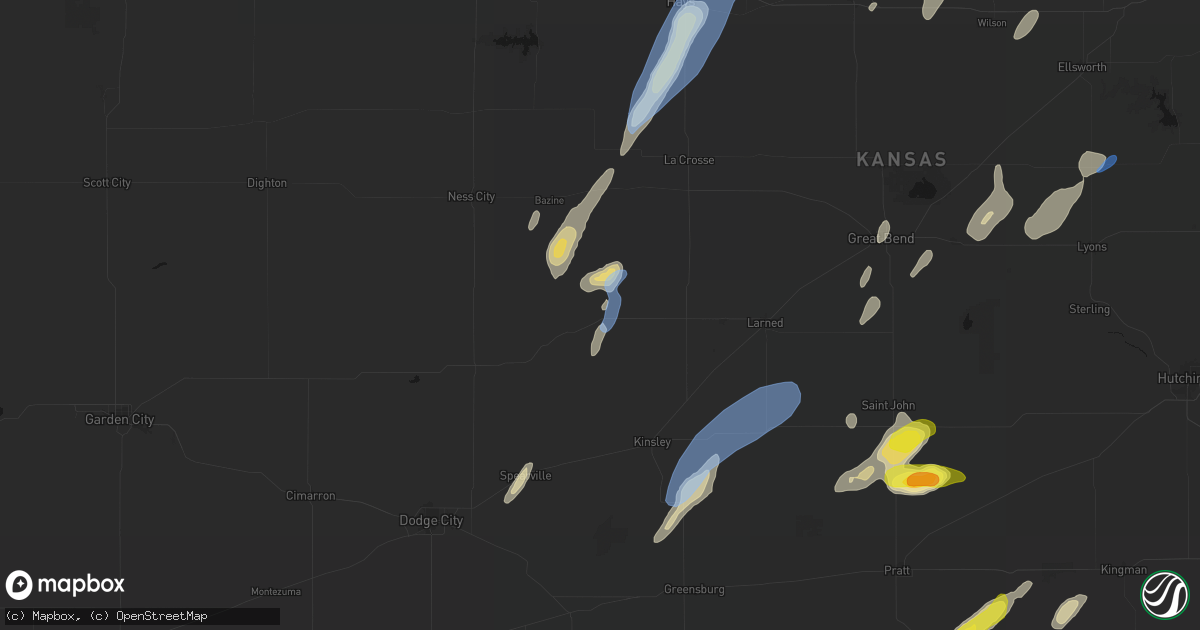 Hail map in Burdett, KS on May 29, 2026