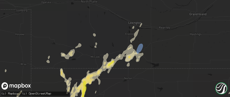 Hail map in Cambridge, NE on May 29, 2026