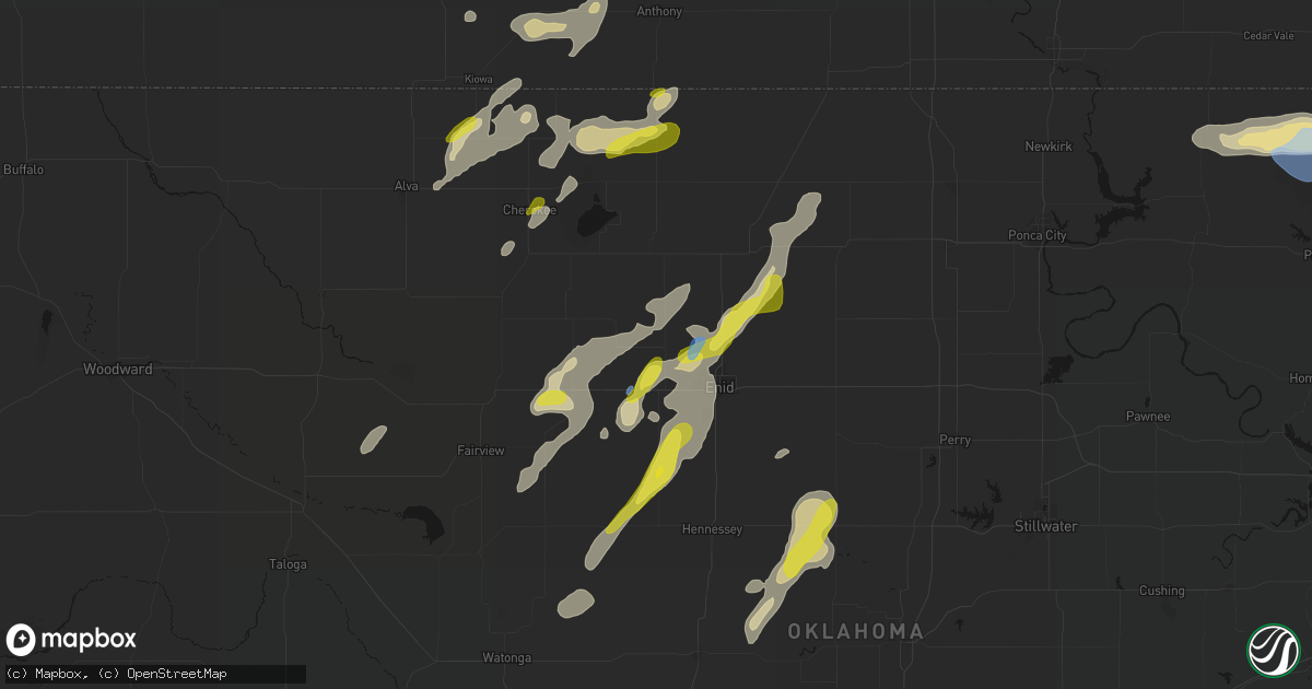 Hail map in Carrier, OK on May 29, 2026