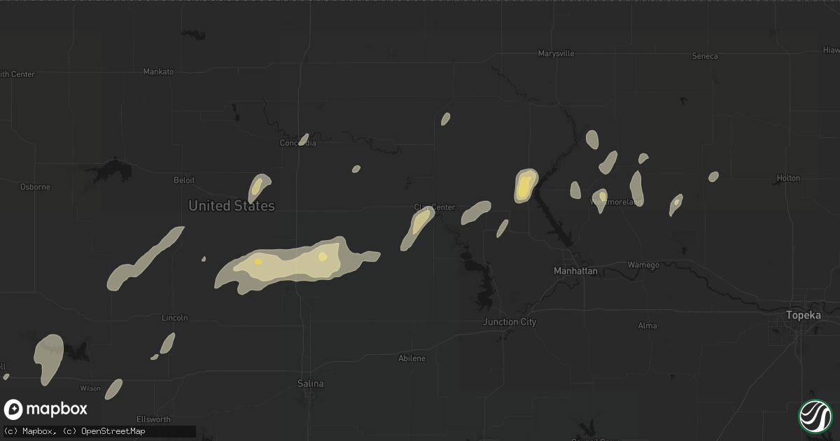 Hail map in Clay Center, KS on May 29, 2026