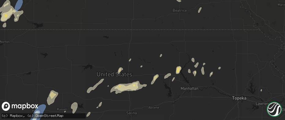 Hail map in Clyde, KS on May 29, 2026
