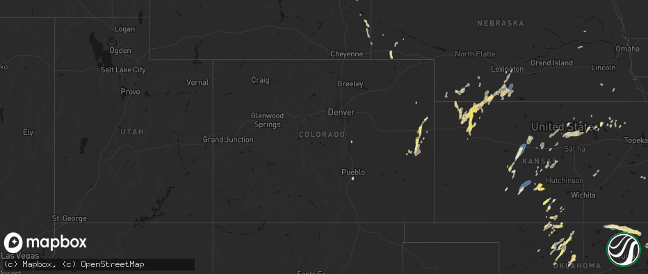 Hail map in Colorado on May 29, 2026