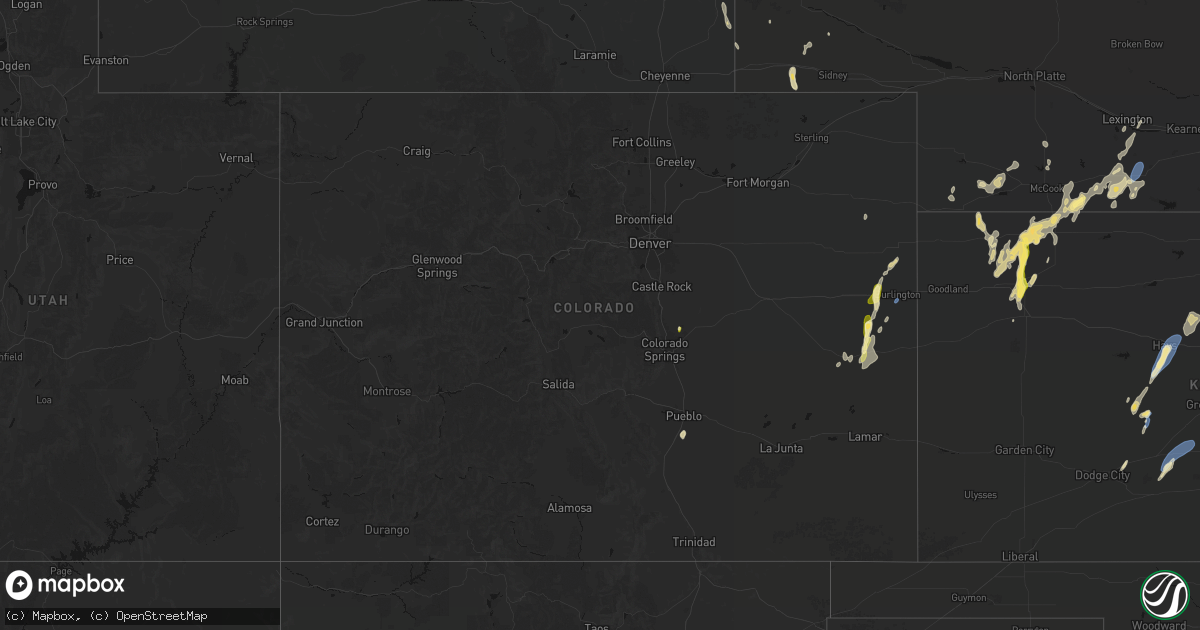 Hail map in Colorado on May 29, 2026
