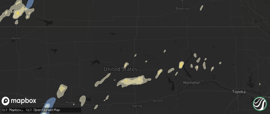 Hail map in Concordia, KS on May 29, 2026