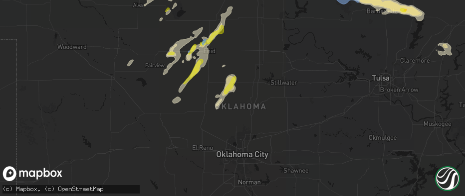 Hail map in Crescent, OK on May 29, 2026
