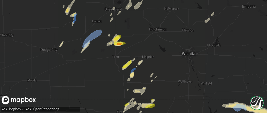 Hail map in Cunningham, KS on May 29, 2026