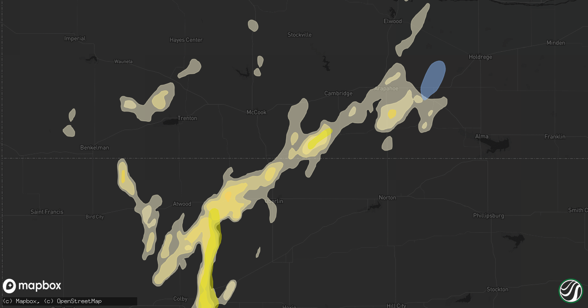 Hail map in Danbury, NE on May 29, 2026