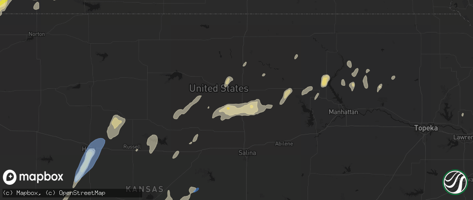 Hail map in Delphos, KS on May 29, 2026