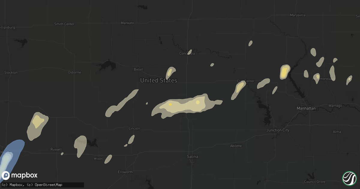 Hail map in Delphos, KS on May 29, 2026