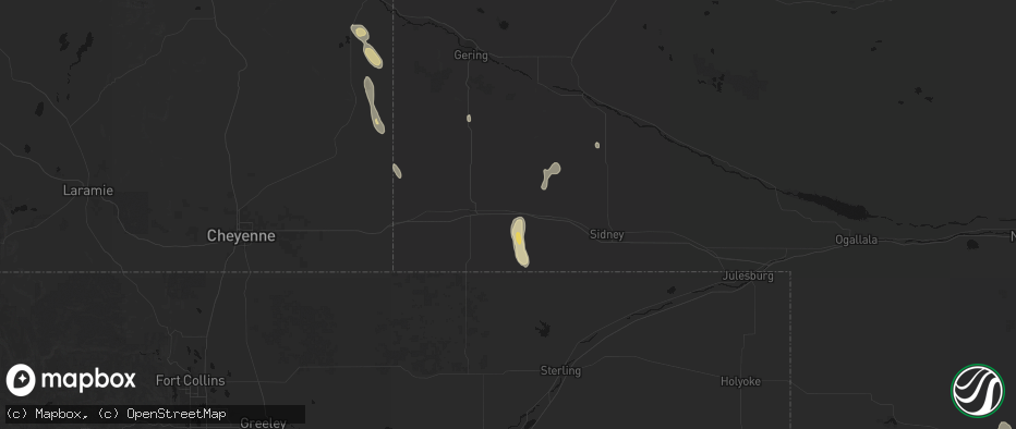 Hail map in Dix, NE on May 29, 2026