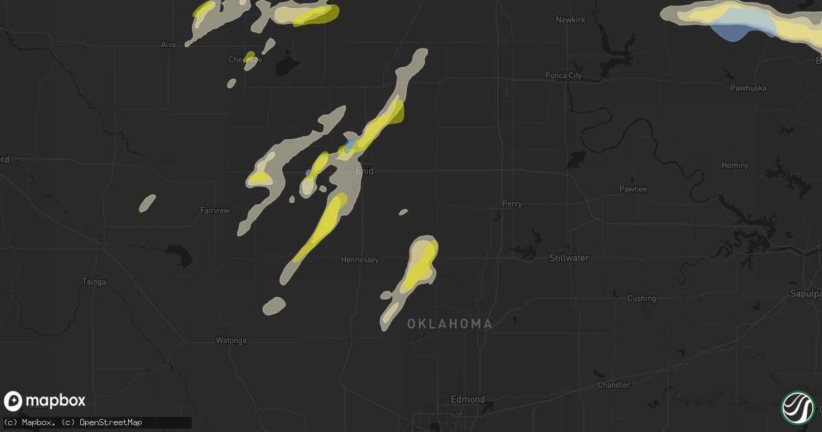 Hail map in Douglas, OK on May 29, 2026