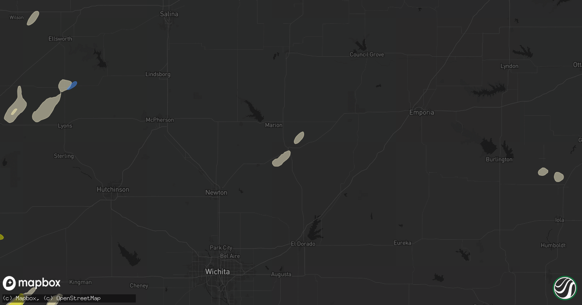Hail map in Florence, KS on May 29, 2026