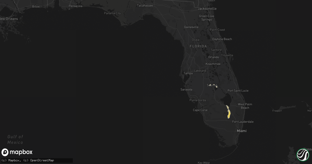 Hail map in Florida on May 29, 2026