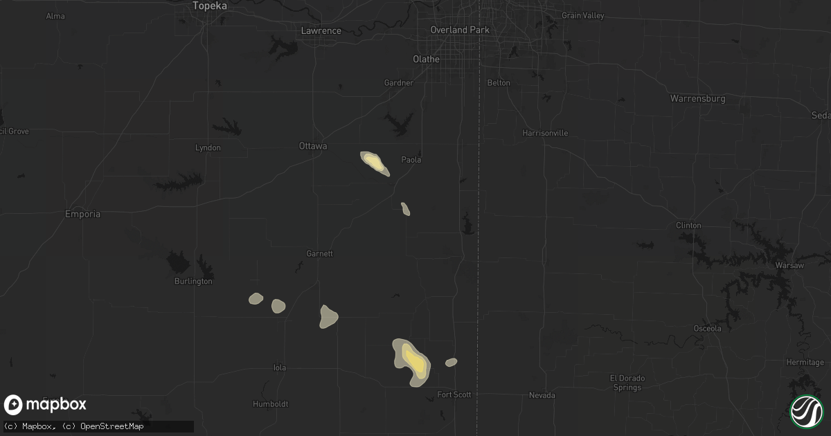 Hail map in Fontana, KS on May 29, 2026