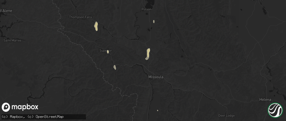 Hail map in Frenchtown, MT on May 29, 2026