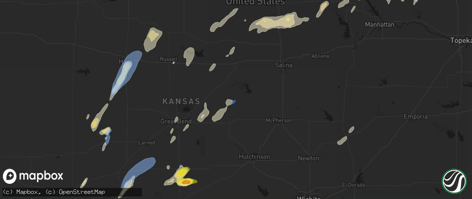 Hail map in Geneseo, KS on May 29, 2026